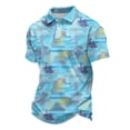 thumbnail image 6 of COSFO Men Polo Shirts Short Sleeve Mesh Hawaiian Performance Shirt Collared Summer Quick Dry Slim Fit Pullover Tops, 6 of 6