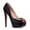 Black-Patent, variant on Danielle - Women's Classy & Elegant Peep Toe Pumps with 6" Stiletto High Heels & 1.5" Platform. Handmade to perfection. Size 9