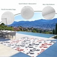 thumbnail image 3 of Grey Red Botanical Outdoor Rug for Patio/Deck/Porch, Non-Slip Large Area Rug 5 x 8 Ft, Watercolor Spring Floral Summer Leaf Indoor Outdoor Rugs Washable Area Rugs, Camping Rug Carpet Runner, 3 of 8