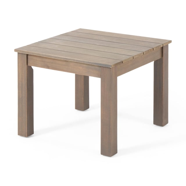Mesa Benzara BM325978, 51 cm, extremo lateral de madera de acacia, color marrón