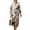 Beige and Brown - Tiger Tree, variant on DISNIMO Dragonfly Lotus Print Women Casual Maxi Dresses V Neck Loose Dress Lightweight 3/4 Sleeve Shift Dress Fashion Fall Dresses for Women, S