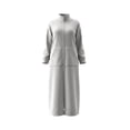 thumbnail image 5 of BRGZLK Womens Zipper Robe Trendy Stand Collar Long Sleeves Soft Bathrobe Full Length Housecoat Solid Color Soft Stretch Bath Robe with Pockets for Morning Night Wear Gray XL, 5 of 5