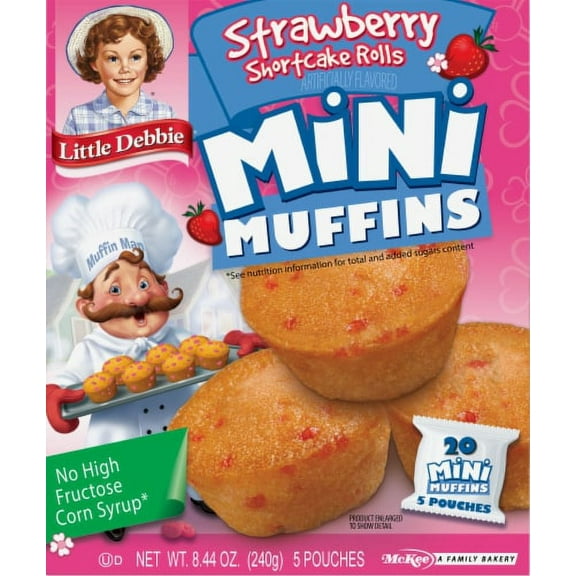 Little Debbie Strawberry Shortcake Mini Muffins,  5 Count, 8.44 oz (2 Pack) Offer from Winrock Store