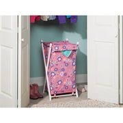 Homz Kidz Wood X-frame Hamper - Pink Turquois
