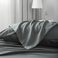 thumbnail image 6 of 4pcs Bamboo Microfiber Blend Sheet Set- 18" Deep Pocket Cooling Bedding- Soft, Breathable, Wrinkle-Free Flat& Fitted Sheets with Pillowcases, 6 of 7