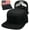 Black, variant on American Flag Flat Visor Constructed Snapback Hat + 2 Patriotic Patches