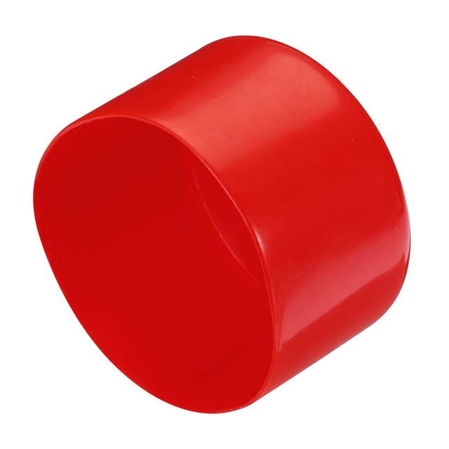 Unique Bargains Embouts en Caoutchouc 100mm ID Vinyle Ronde Tube Bouchon Couvercle Filetage Protecteur de Filetage Rouge
