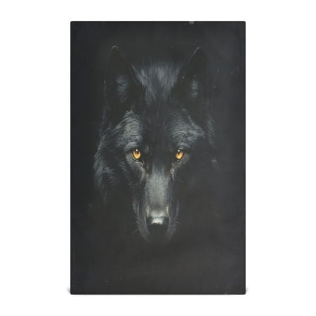 

WOBOGO Dark Wolf Face Kitchen Towel 6 Piece Large Cotton Dishcloth Premium Absorbency Set with Hanging Loop