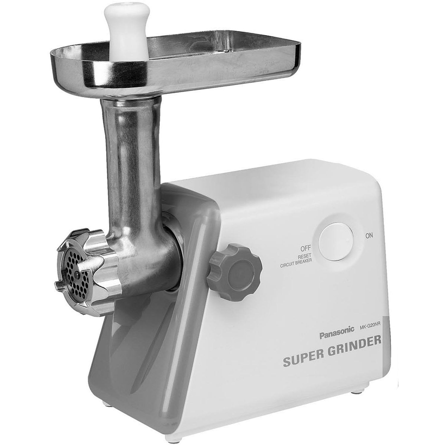 Gaierptone White Electric Meat Grinder 1-Speed, 600W Motor, 3