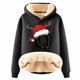 thumbnail image 1 of WILLBEST Sudaderas de Mujer con Capucha Estampada con Letras Navideñas, Espalda de Lana, Cálida, de Invierno, Estilo Pullover, Sudadera de Moda 1160 X-Grande, 1 of 4