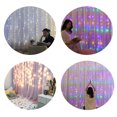 thumbnail image 3 of 10 X 10FT 300LEDs Curtain String Lights Curtain Fairy Lights Copper Wire Waterfall Lights with 4 Music & 8 Lighting Modes Remote Control for Wedding Party Home Christmas Decorative Hanging Lights, 3 of 9