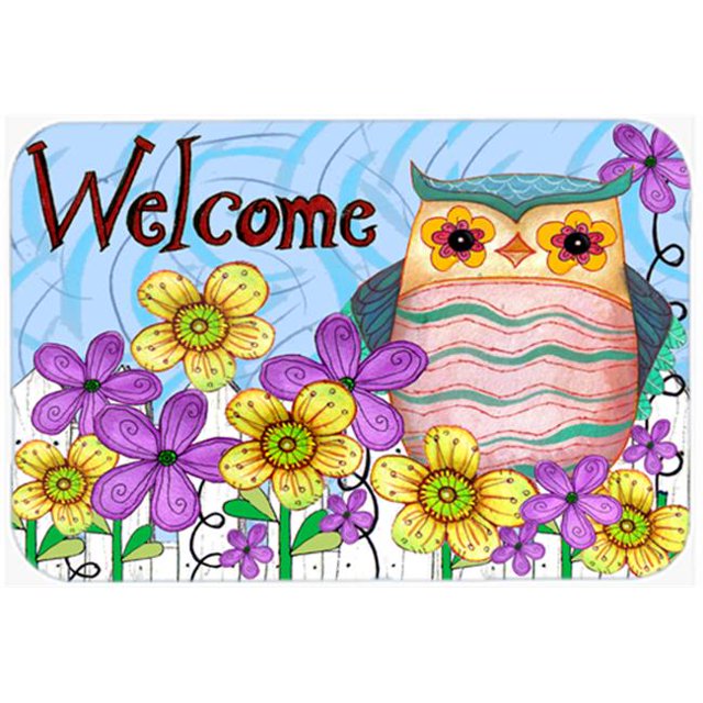 Carolines Treasures PJC1095CMT Welcome Owl Kitchen & Bath Mat, 20 x 30