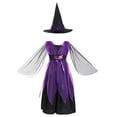 thumbnail image 1 of 1 pieza de disfraces de Halloween para niños de Europa y Estados Unidos, disfraces de Halloween de rol de bruja para cosplay, 1 of 5