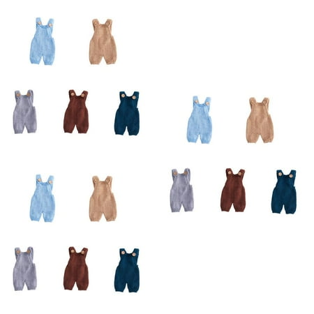 

wrea 3pcs Baby Rompers Infant Suspender Knit Taking Photo 0-1 Months Little Boys Girls Cute Jumpsuit