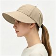 thumbnail image 4 of Cutuoiiu Baseball Cap for Women Lightweight Breathable Ponytail Wide Brim UV Protection Foldable Outdoor Sun Hat, 4 of 6