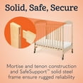 thumbnail image 2 of Foundations Serenity Compact Clearview Crib with 3" Foam Mattress, Locking Casters, Adjustable Height, 2 of 9