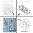 thumbnail image 4 of Navy Blue Starfish Shower Curtain, Waterproof Shower Curtains for Bathroom, Coastal Ocean Summer Sea Nautical Washable Fabric Bathtub Curtain Set Bath Decor with 12 Hooks Extra Long 72"x96", 4 of 8
