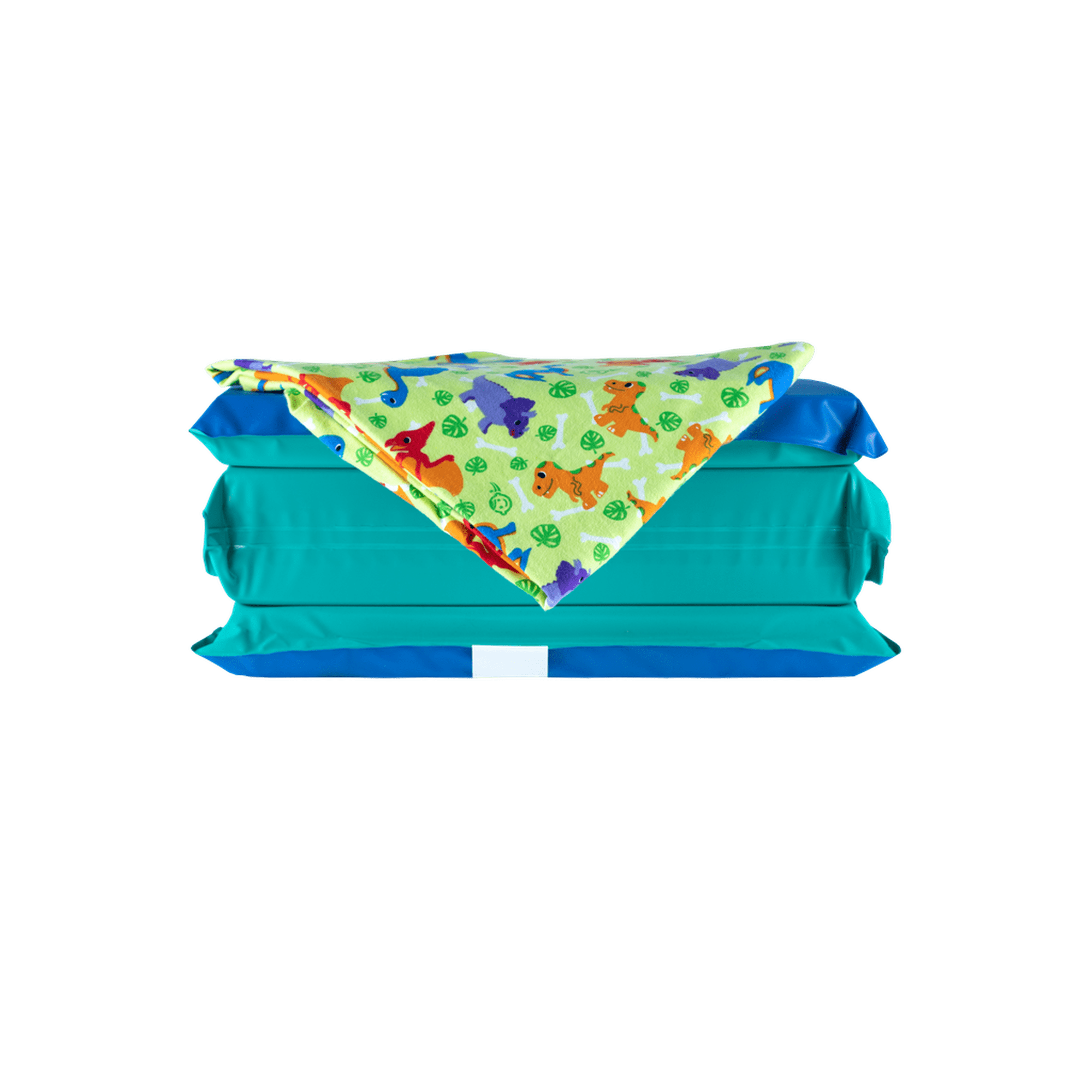 KinderMat 2" Jr. Daydreamer and Full Nap Mat Washable Cover - Dino Friends Design- Regular, 47" x 22", Great for Daycare & Families