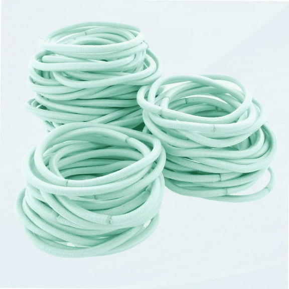 Hair Elastics Hair Ties, Professional Grade Ponytail Holders - Aqua 20 Pack