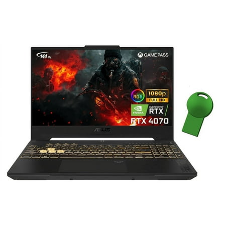 ASUS TUF F15 15.6" FHD 144Hz Gaming Laptop Computer, 12th Gen Intel 14-Core i7-12700H, GeForce RTX 4070 8GB, 64GB DDR4 RAM, 4TB PCIe SSD, WiFi 6, Bluetooth 5.2, RGB Keyboard, Windows 11 Home