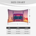 thumbnail image 4 of Gaeub Sunset Truck Highway Printed Pillow Case, Comfort Soft Hidden Zipper, Suitable for Sofa, Bedroom-14"x20", 4 of 6