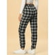 thumbnail image 4 of Pantalones a Cuadros de Mujer Allegra K Pantalones de Chándal de Cintura Alta Elásticos con Cinturón de Pajarita Negro L, 4 of 5