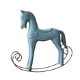 thumbnail image 5 of deevoka Rocking Horse Statue Centerpiece Rocking Horse Figurine for Office Desk Blue, 5 of 9