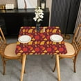 thumbnail image 5 of Fall Brown Small Square Tablecloth 34x34 Inch Fitted Card Table Cloth with Elastic Stretchy Washable Fabric Card Table Cover Wrinkle Free Non Slip Gold Ginkgo Leaf, 5 of 6