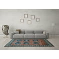 thumbnail image 3 of Ahgly Company Indoor Rectangle Persian Light Blue Traditional Area Rugs, 5' x 7', 3 of 4