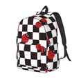 thumbnail image 1 of Fotbe Ladybugs Of Black And White Checkers Mochila de Lona con Estampado, Mochila Duradera, Mochila Versátil de Alta Calidad, Mochila Compacta Vintage-Medium, 1 of 5