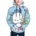 thumbnail image 4 of Sanrio Pochacco Kids' Hoodie 3d Print Sweatshirt Soft Pullover Hooded With Big Pockets Fans Gifts For Boys Or Girls Small, 4 of 7