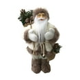 thumbnail image 1 of Estatua de decoración navideña, linda figura de peluche, juguetes de Papá Noel, figura de pie blanco, 1 of 9