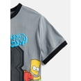 thumbnail image 3 of 20th Century Fox Bart Simpson Boys Puff Print Ringer T-Shirt with Short Sleeves, Sizes XS 4/5-XXL 18/20, 3 of 3