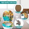 thumbnail image 6 of Nastarki Round Toilet Seat, Slow Close Wood Toilet Seats, Wooden Toilet Seats with Strong Alloy Hinges, 6 of 8