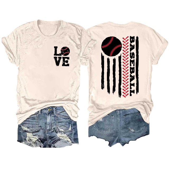 WILLBEST T-Shirts pour Femmes T-Shirt Décontracté Imprimé Col Rond Couleur Unie Manches Courtes 5202