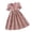 Q254 Pink, variant on Angala Everyday And Party Dress For Girls Short Sleeve Crew Neck Floral Print Girls Back To School Dresses
