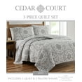 thumbnail image 3 of Cedar Court Quilt Set, King, Ravenna Medallion Gray, 3 Piece, 3 of 6