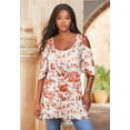 thumbnail image 5 of Roaman's Women's Plus Size Cold-Shoulder Ultra Drape Tunic, 5 of 6