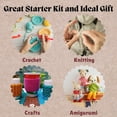 thumbnail image 3 of Acrylic Yarn Skeins, Soft Yarn Starter Kit for Knitting Crocheting Craft Projects 100% Acrylic Light Blue Bright Color for Kids Adults DIY Supplies Home Holiday Summer Activities 1 Piece, 3 of 7