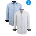thumbnail image 6 of Men's Long Sleeve Stretch Cotton Dress Shirts (2-Pack), 6 of 12