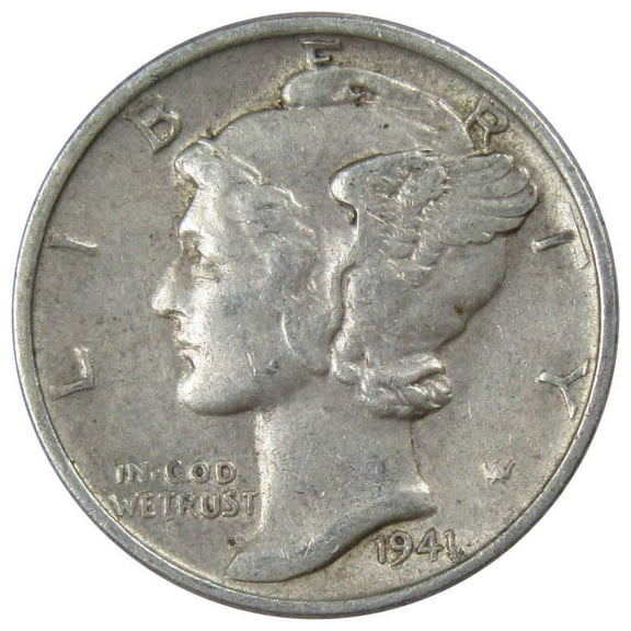 1941 Mercury Dime XF EF Extremely Fine 90% Silver 10c US Coin Collectible