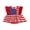 Red, variant on BemeyourBBs Newborn Baby Girl 4th of July Outfit Patriot Independent Day Clothes Summer Romper Dress Stars Stripes Print Ruffle Sleeves Bodysuit Dress Playsuit Baby Girl Fourth of July Outfit