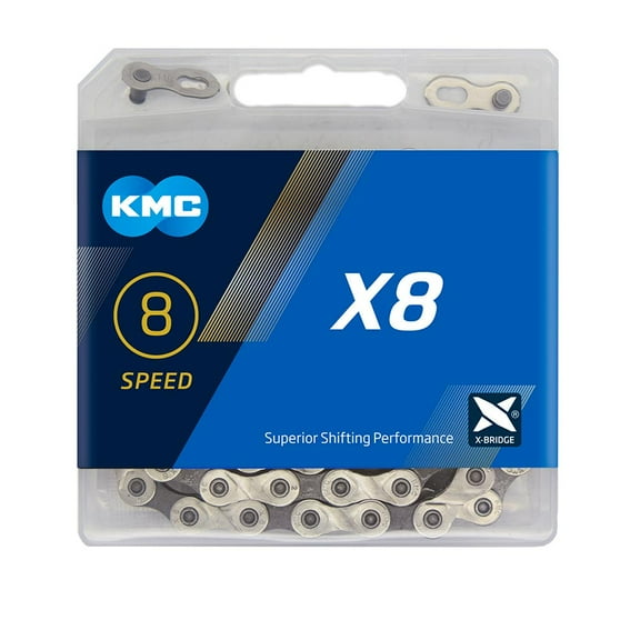 KMC X8-93 - 8 Speed Silver/Grey Chain,114L