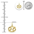 thumbnail image 3 of Cancer Zodiac Charm Pendant - 10 Karat Soild Gold - Astrology Pendant - Great For Gifts - Dainty Charm - Great For Layering, 3 of 5