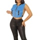 thumbnail image 3 of Sunloudy - Chaleco informal sin mangas para mujer, a la moda, con hebilla de color sólido, bolsillo, ombligo expuesto Sunloudy S M L XL, 3 of 7