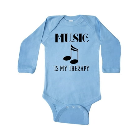 

Inktastic Music is My Therapy Gift Gift Baby Boy or Baby Girl Long Sleeve Bodysuit