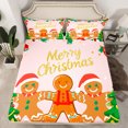 thumbnail image 2 of Castle Fairy Boys Girls Cartoon Gingerbread Man Full Size Sheets 4-Piece,Merry Christmas Breathable Bed Sheets,Xmas Festival Lightweight Sheet Sets,Luxury Bedroom Decor, 2 of 7