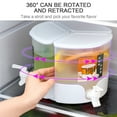 thumbnail image 6 of Easeky 3-Compartment Rotatable Cold Water Dispenser Pitcher with Spout 360° Swivel Beverage Container Food Grade Pp for Fridge Party Home, 1X Cold Water Bucket, 6 of 9