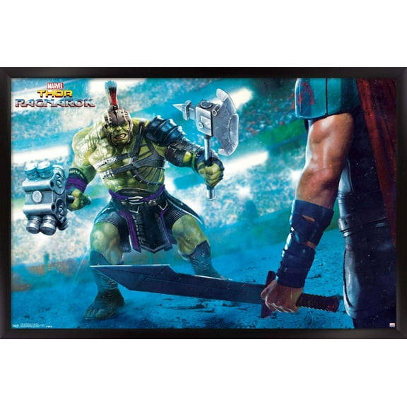 Marvel Cinematic Universe - Thor - Ragnarök - Arena Hulk Wall Poster, 14.725" x 22.375", Framed