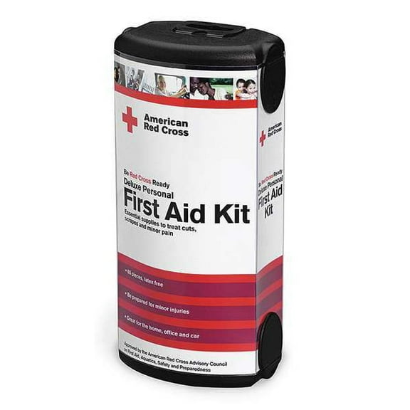 First Aid Only FirstAid Kit w/House,66pcs,2.75x8",Black 9164-RC